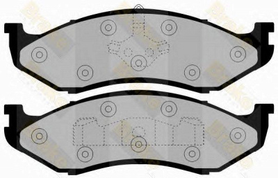 BRAKE ENGINEERING pa992 -  Комплект тормозных колодок, дисковый тормоз
